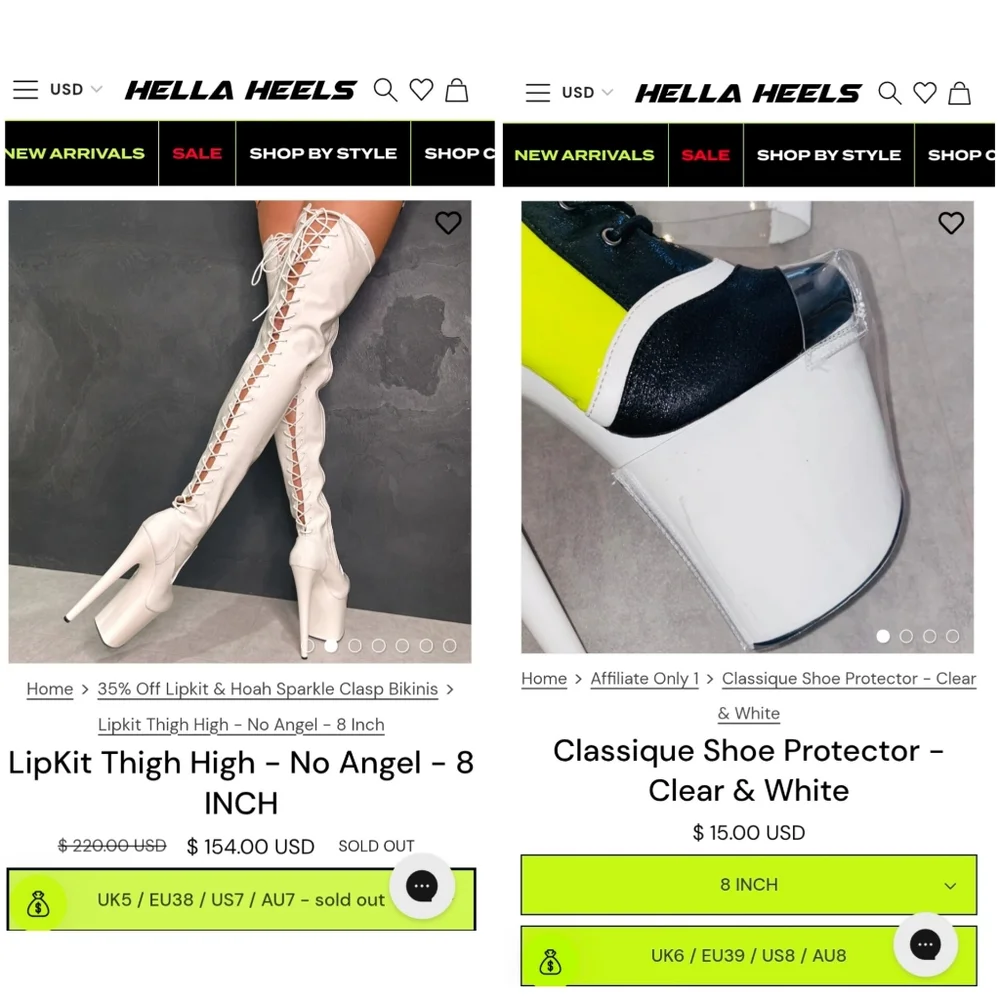 NWOB Hella Heels No Angel Corset Lace Thigh High Boot 8" Heel Protectors READ - Picture 2 of 13